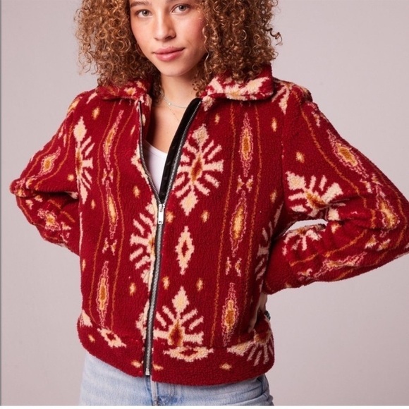 BOG collective Jackets & Blazers - NEW B.O.G. Collective Melrose Jacket in Garnet Gold size XS